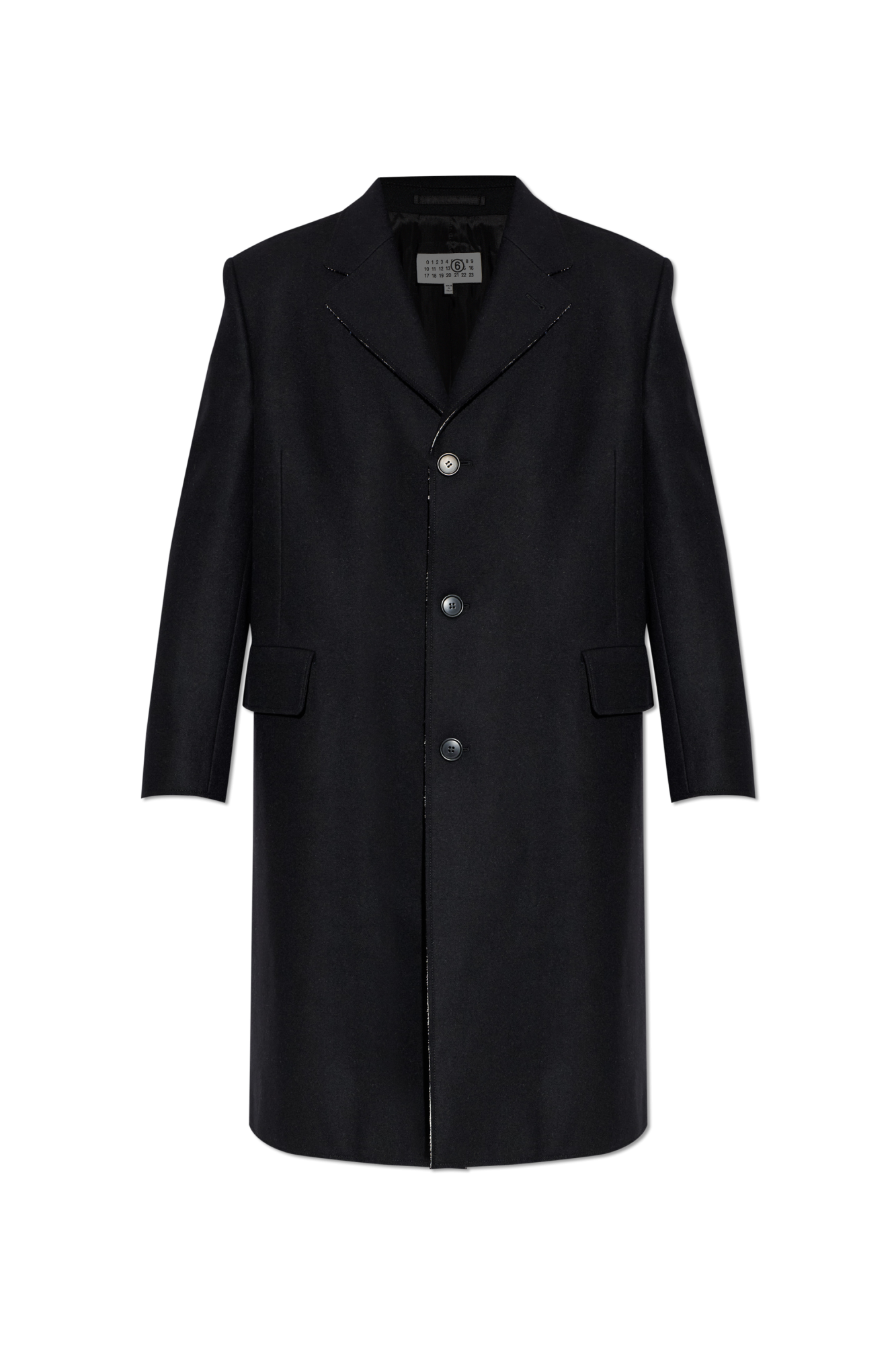 MM6 Maison Margiela Wool coat with raw-edge finish | Men's | Vitkac